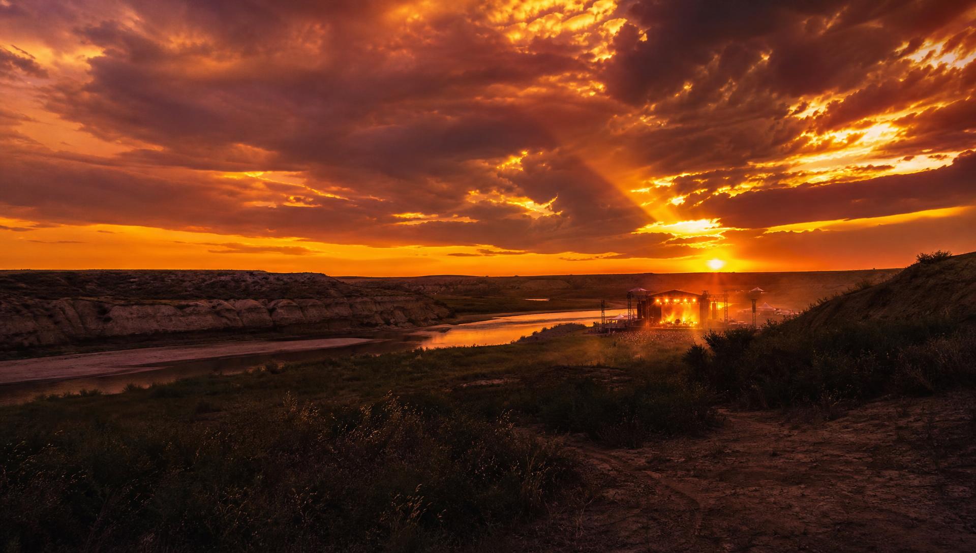 The River — illustrative imagery of a Texas river music festival